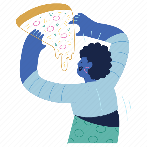 Food, take, out, fast, pizza, slice, meal illustration - Download on Iconfinder