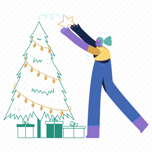 Holidays, decoration, christmas, tree, decor, holiday, occasion illustration - Download on Iconfinder