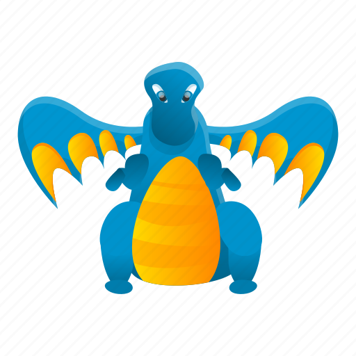 Fantasy, draw, artwork, animal, blue, dragon icon - Download on Iconfinder