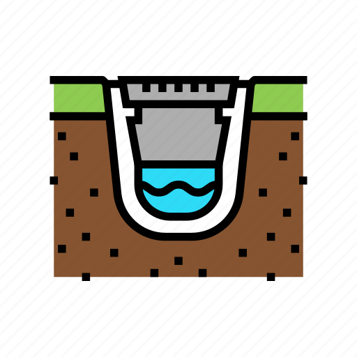 Construction, drainage, system, equipment, water, road icon - Download on Iconfinder