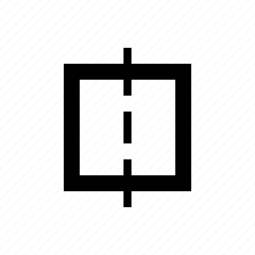 Center, half, horizontal, line, symmetry icon - Download on Iconfinder