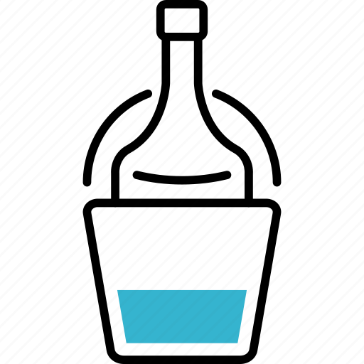 Alcohol, bucket, bottle, drink, wine, champagne icon - Download on Iconfinder
