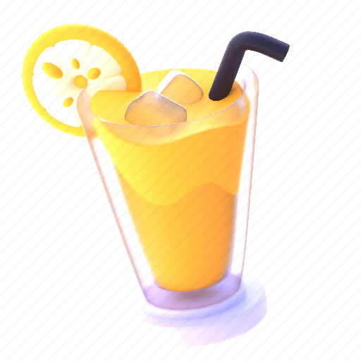 Lemon, drink, beverage 3D illustration - Download on Iconfinder