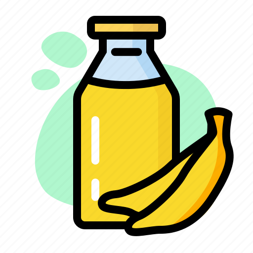Banana, bottle, drink, eat, milk, sweet icon - Download on Iconfinder