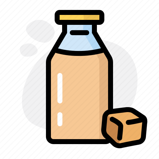 Bottle, caramel, coffee, drink, glass, milk icon - Download on Iconfinder