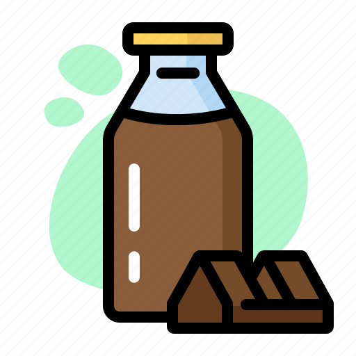 Bottle, chocolate, drink, eat, milk, sweet icon - Download on Iconfinder