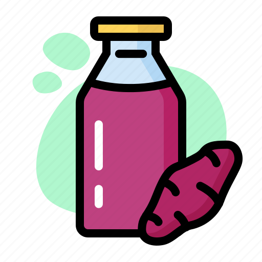 Bottle, cook, drink, eat, milk, purple, taro icon - Download on Iconfinder