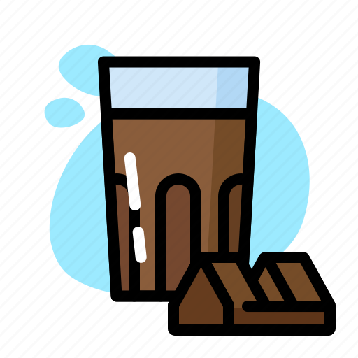 Chocolate, drink, glass, milk, sweet icon - Download on Iconfinder
