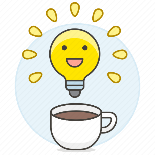 Bulb, coffee, creativity, drinks, happy, idea, light icon - Download on Iconfinder