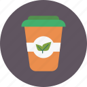 cup, drink, green, leaf, natural, paper, tea