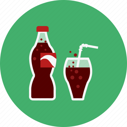 Bottle, cola, drinks, glass, pepsi, soda, straw icon - Download on Iconfinder