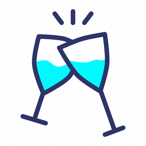 Alcohol, celebrate, cheers, drink, glass, wine, hygge icon - Download on Iconfinder