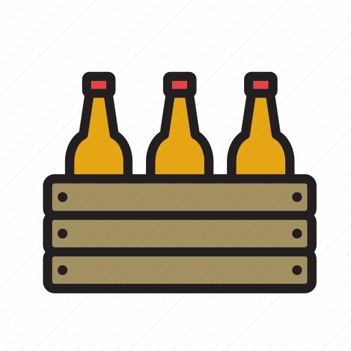 Beverage, drink, beer, bottle, box, case, wooden icon - Download on Iconfinder