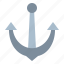 anchor, sea, ship, tool 