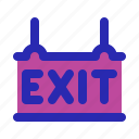 exit, sign, direction 