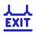 exit, sign, direction