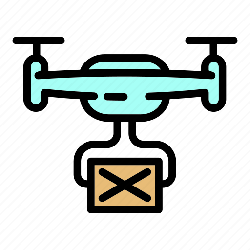 Box, delivery, drone, hand, parcel, shopping, technology icon - Download on Iconfinder