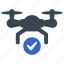 check, approve, mark, done, valid, copter, drone, air drone, quadcopter 
