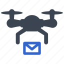 email, letter, mail, message, copter, drone, air drone, quadcopter
