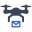email, letter, mail, message, copter, drone, air drone, quadcopter 