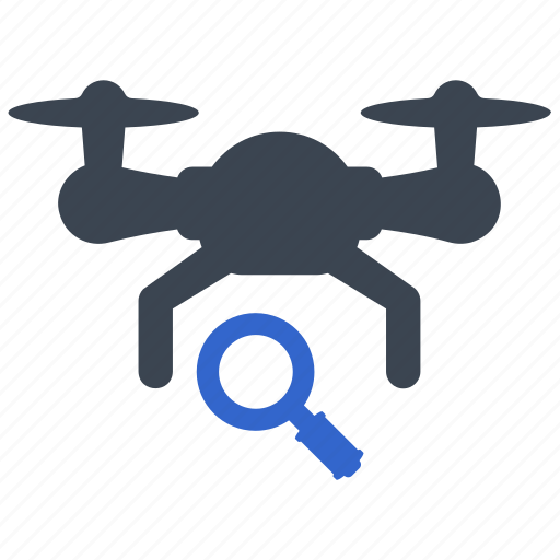 Magnifier, search, zoom, find, view, copter, drone icon - Download on Iconfinder