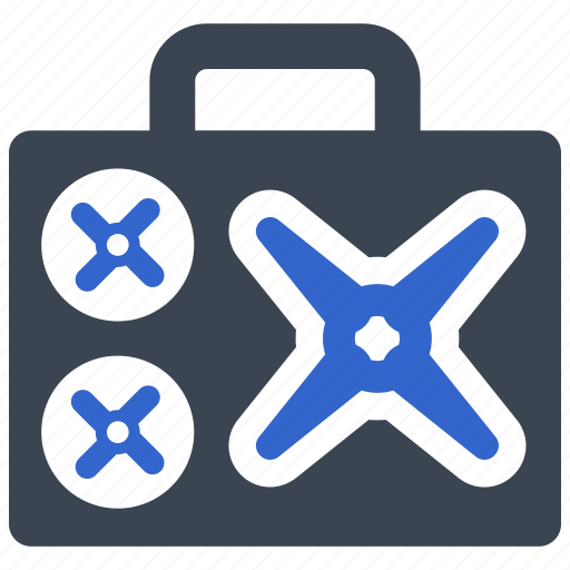 Case, suitcase, box, drone set, copter, drone, air drone icon - Download on Iconfinder