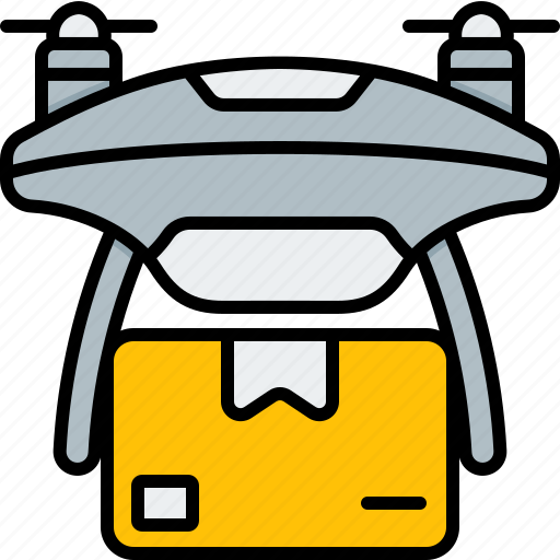 Delivery, drone, technology, fly, shipment, package, box icon - Download on Iconfinder