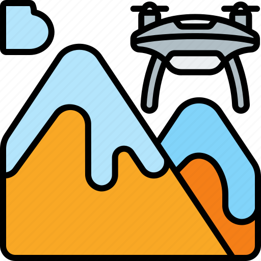 Fly, drone, technology, flying, landscape, mountains, nature icon - Download on Iconfinder