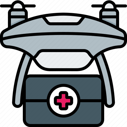 Medical, drone, technology, fly, box, delivery, health icon - Download on Iconfinder
