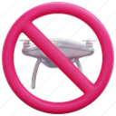 no, drone, zone, technology, fly, signal, sign, transportation, 3d 