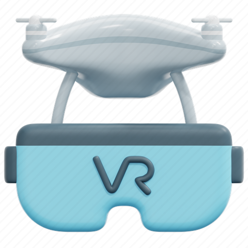 Virtual, reality, drone, technology, fly, vr, glasses 3D illustration - Download on Iconfinder