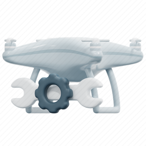 Maintenance, drone, technology, fly, repair, service, gear 3D illustration - Download on Iconfinder
