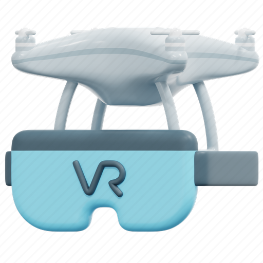 Virtual, reality, drone, technology, fly, vr, innovation 3D illustration - Download on Iconfinder
