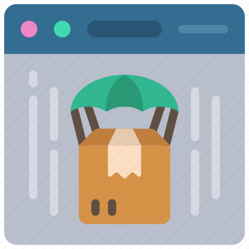Drop, shipping, website, browser, package icon - Download on Iconfinder