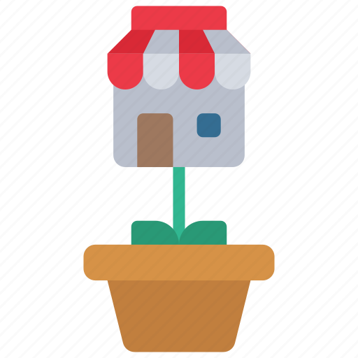 Ecommerce, store, growth, plant, growing, organic, shop icon - Download on Iconfinder