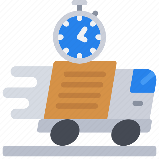 Fast, delivery, speed, logistics, lorry, timer icon - Download on Iconfinder