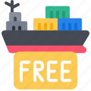 free, shipping, logistics, boat, noprice