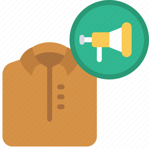 Market, t, shirt, top, clothing, megaphone, sell icon - Download on Iconfinder