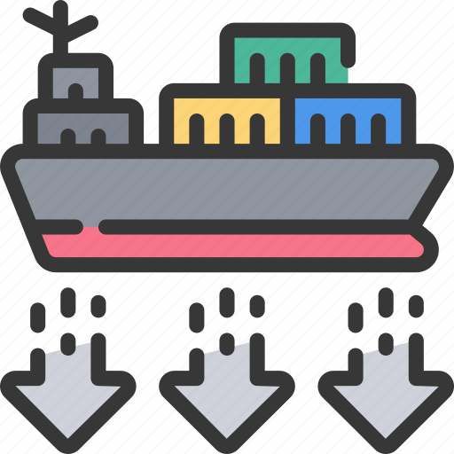 Drop, cargo, ship, boat, logistics, shipping icon - Download on Iconfinder