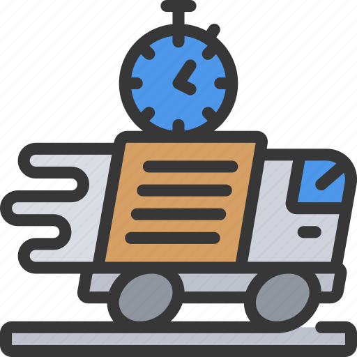 Fast, delivery, speed, logistics, lorry, timer icon - Download on Iconfinder
