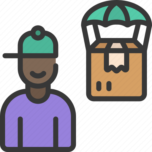 Male, drop, shipper, man, person, avatar icon - Download on Iconfinder