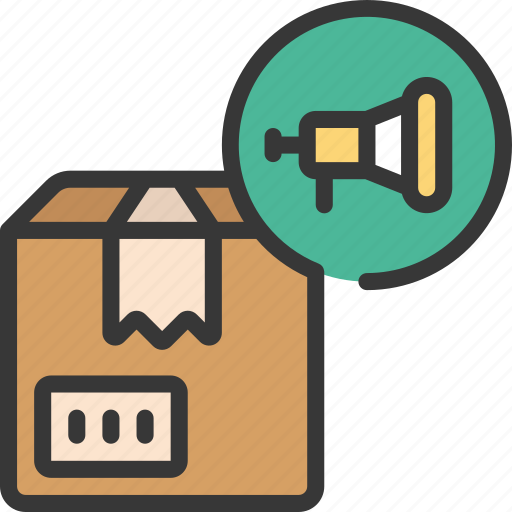 Market, product, package, megaphone, parcel icon - Download on Iconfinder