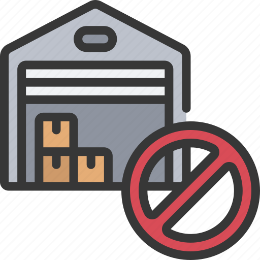 No, warehouse, warehousing, prohibited icon - Download on Iconfinder
