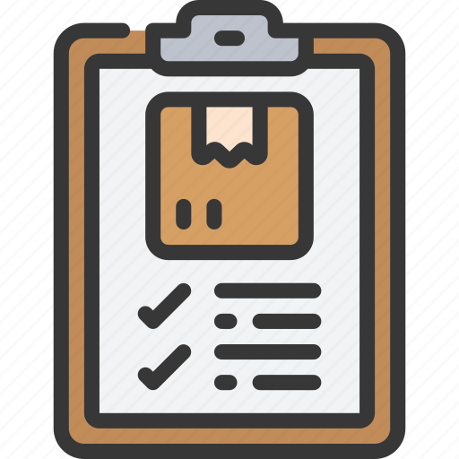 Product, checklist, clipboard, package, parcel icon - Download on Iconfinder