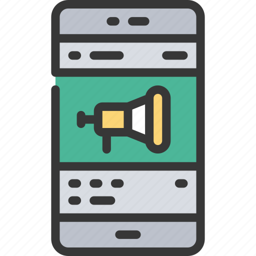 Social, media, marketing, mobile, phone, cell, megaphone icon - Download on Iconfinder