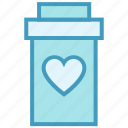 bottle, drugs, heart, medicine, pharmacy, pills bottle
