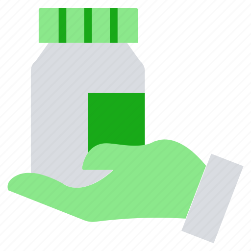 Bottle, drugs, hand, medicine, pharmacy, pills bottle icon - Download on Iconfinder