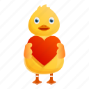 baby, duck, heart, red, wedding, yellow