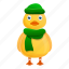 baby, clothes, duck, green, winter, yellow 