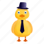 duck, elegant, fashion, retro 